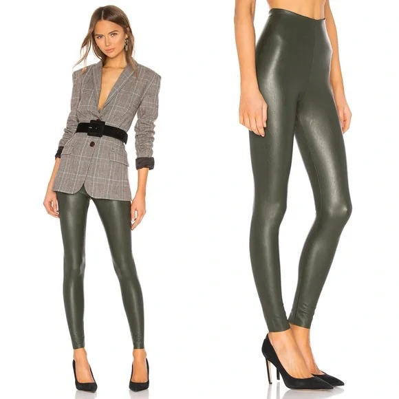 🏷️ SOLD • COMMANDO • Perfect Control Faux Leather Leggings in Pine • Medium - Picture 9 of 10